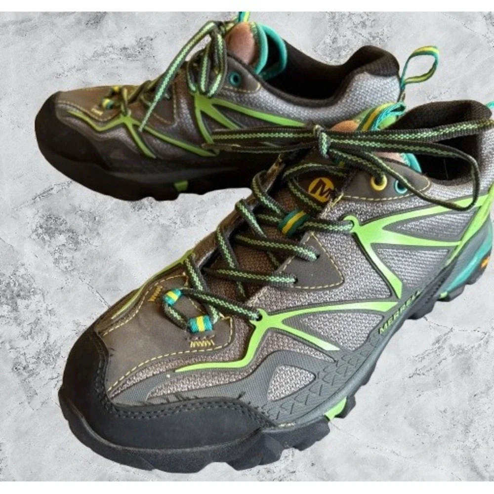 Merrell Capra Sport Hiking Shoes Womens 9 Grey Wild Dove Green Vibram; Men's 7.5 - Picture 7 of 8